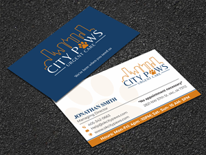 Design de Carte de Visite par jk_studio pour City Paws Urgent Care  | Design : #29305553