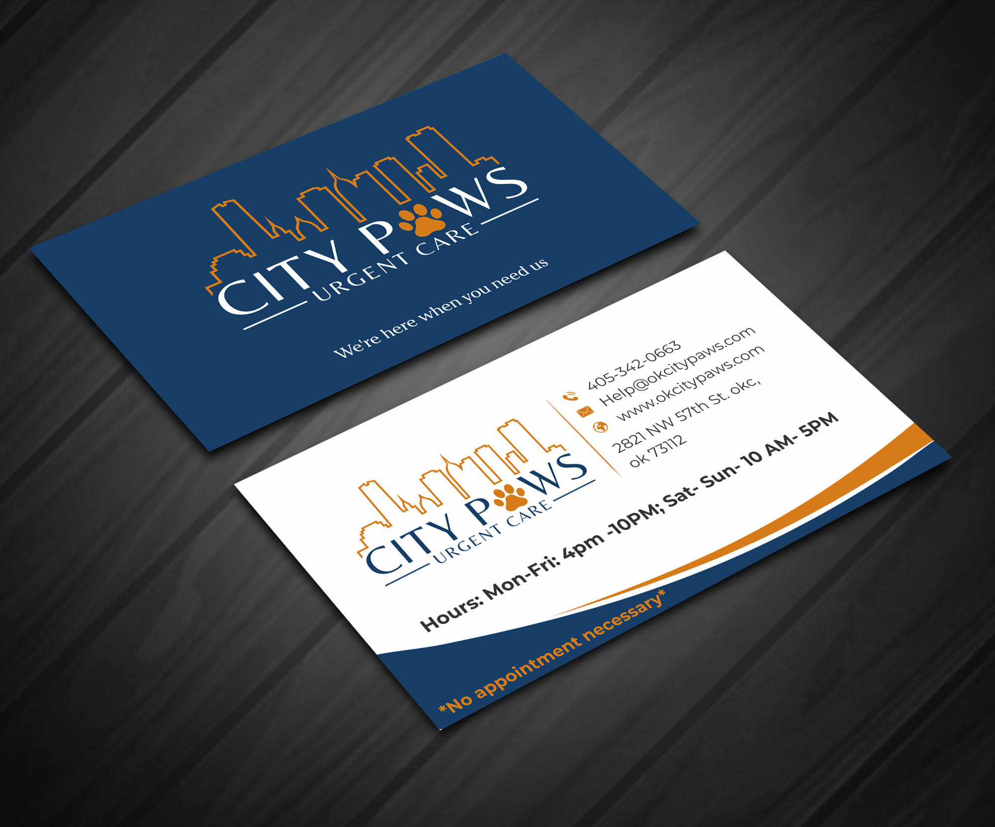 Diseño de Tarjeta de Presentación por jk_studio para City Paws Urgent Care  | Diseño #29308013