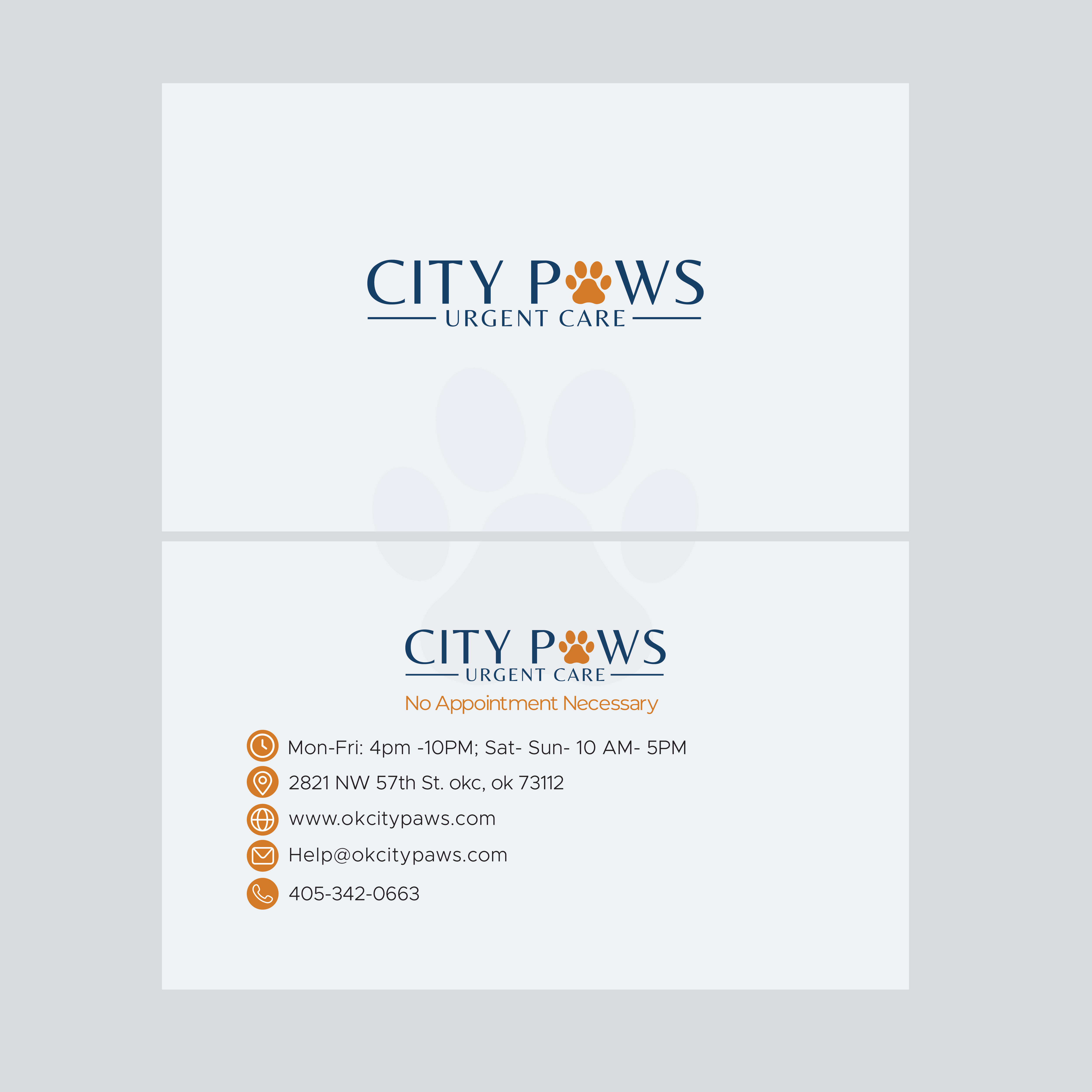 Business Card Design by Design Dock for City Paws Urgent Care  | Design #29326774
