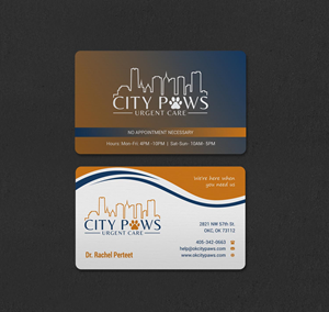 Visitenkarten-Design von INDIAN_Ashok für City Paws Urgent Care  | Design: #29304240