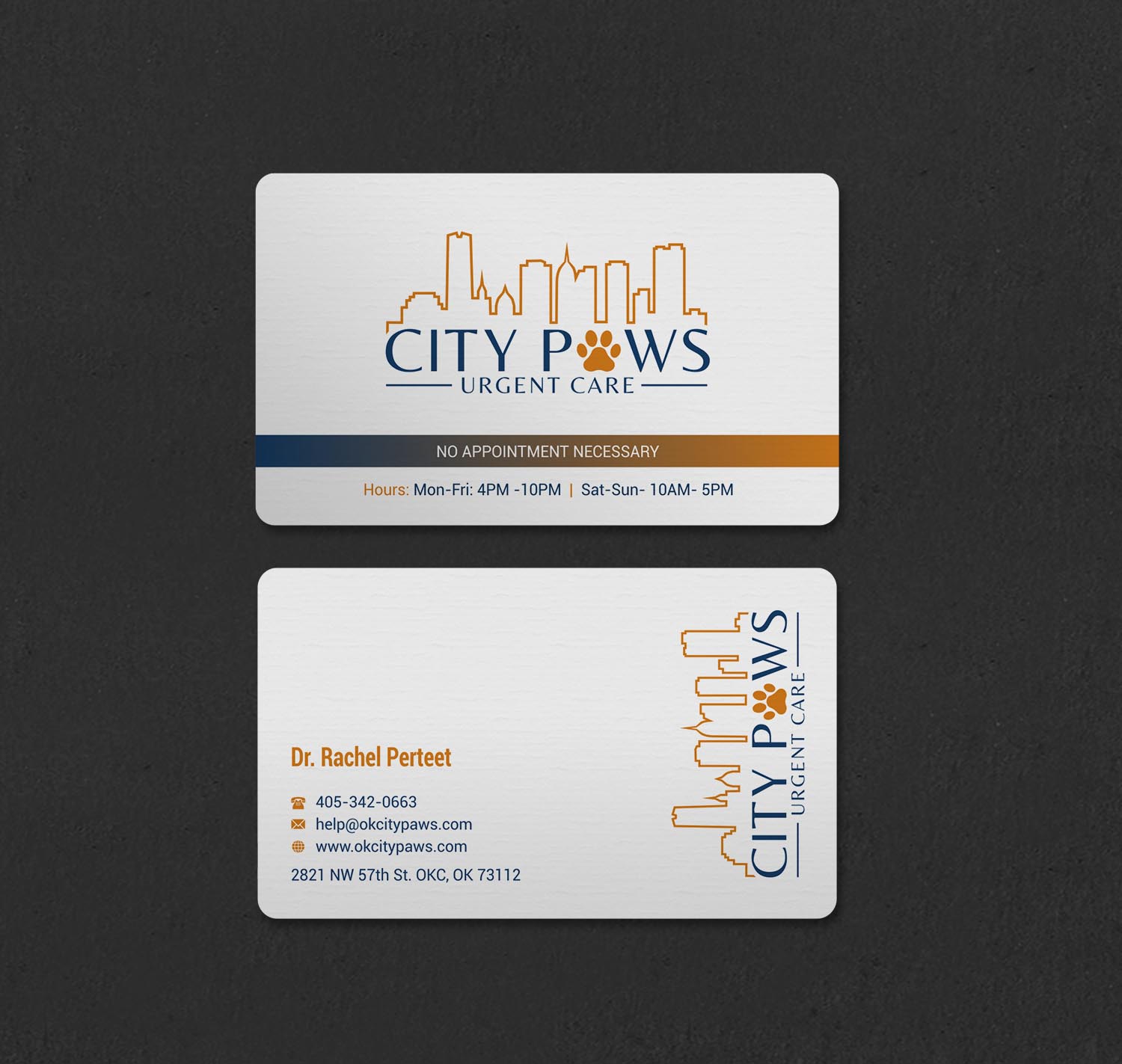 Visitenkarten-Design von INDIAN_Ashok für City Paws Urgent Care  | Design #29304246
