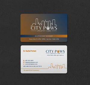 Visitenkarten-Design von INDIAN_Ashok für City Paws Urgent Care  | Design: #29304247