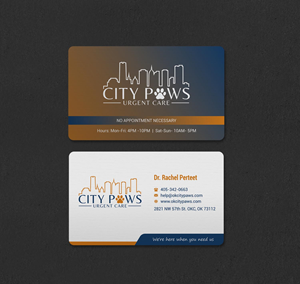 Visitenkarten-Design von INDIAN_Ashok für City Paws Urgent Care  | Design: #29304248