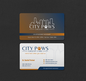 Visitenkarten-Design von INDIAN_Ashok für City Paws Urgent Care  | Design: #29304249