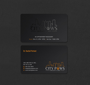 Visitenkarten-Design von INDIAN_Ashok für City Paws Urgent Care  | Design: #29304255