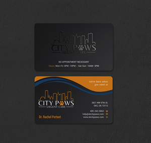 Visitenkarten-Design von INDIAN_Ashok für City Paws Urgent Care  | Design: #29304258