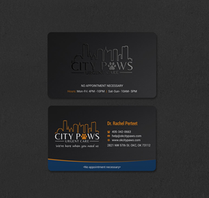 Business Card Design by INDIAN_Ashok for City Paws Urgent Care  | Design: #29304263