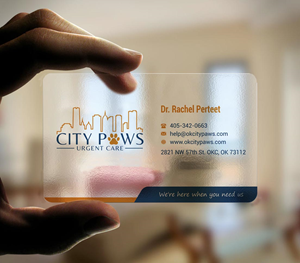 Business Card Design by INDIAN_Ashok for City Paws Urgent Care  | Design: #29304266