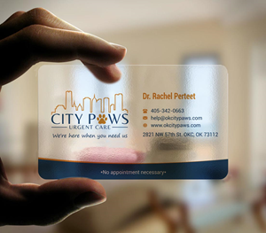 Business Card Design by INDIAN_Ashok for City Paws Urgent Care  | Design: #29304269
