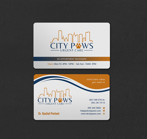 Business Card Design by INDIAN_Ashok for City Paws Urgent Care  | Design: #29304275