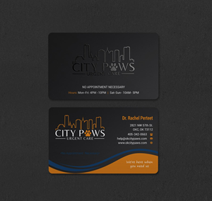 Business Card Design by INDIAN_Ashok for City Paws Urgent Care  | Design: #29304278