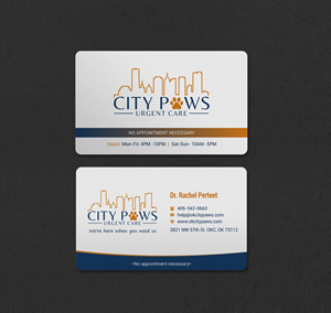 Business Card Design by INDIAN_Ashok for City Paws Urgent Care  | Design: #29304279