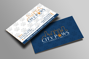 Business Card Design by Creations Box 2015 for City Paws Urgent Care  | Design: #29312122