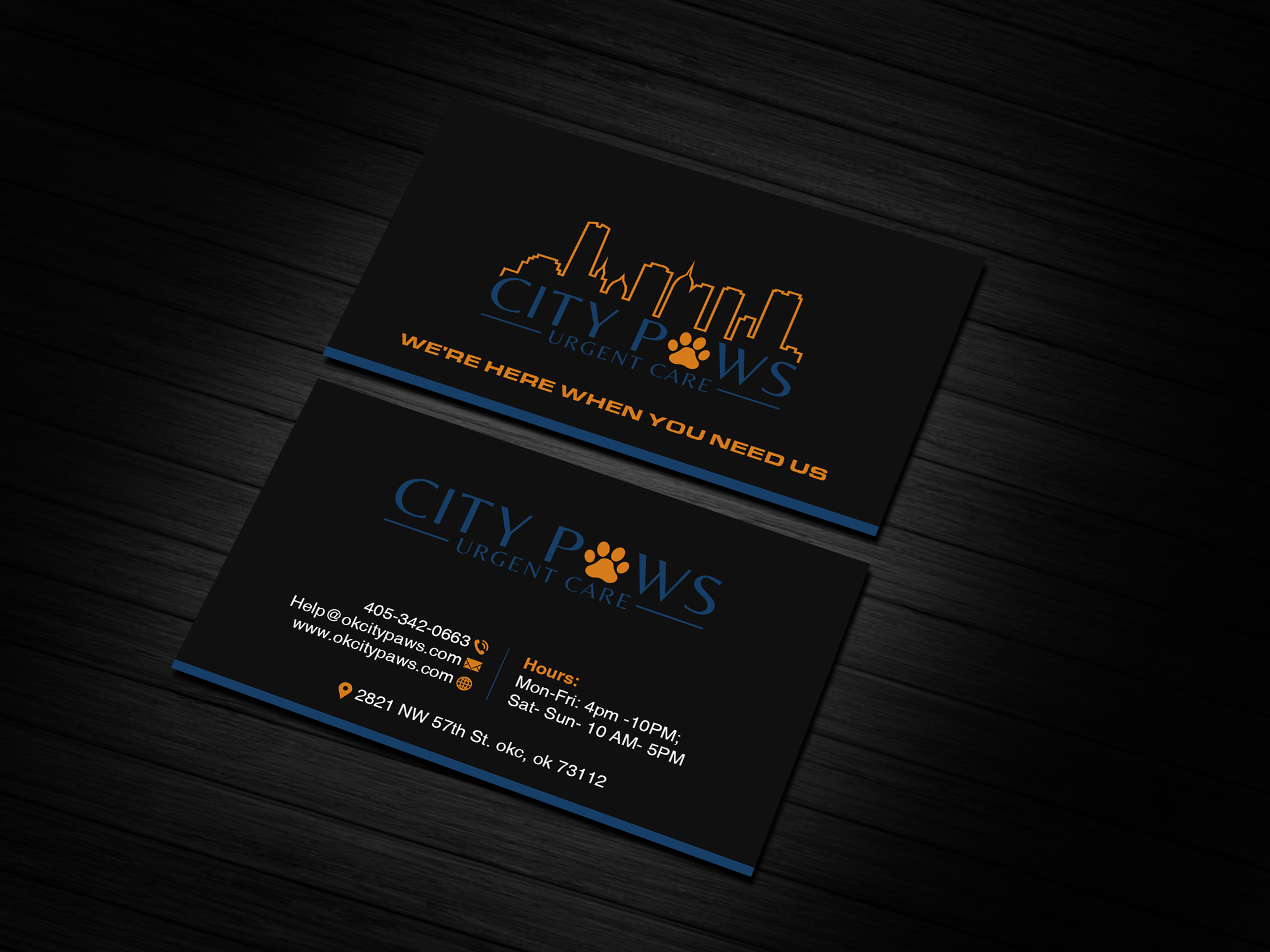 Business Card Design by Creations Box 2015 for City Paws Urgent Care  | Design #29312123