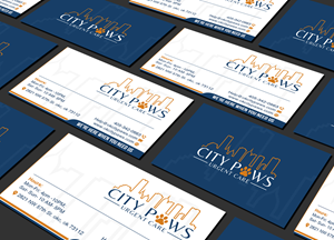 Business Card Design by Creations Box 2015 for City Paws Urgent Care  | Design: #29312128