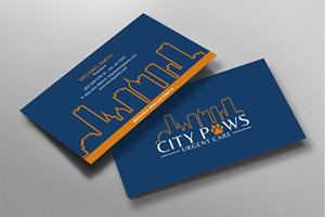 Business Card Design by chandrayaan.creative for City Paws Urgent Care  | Design: #29308807