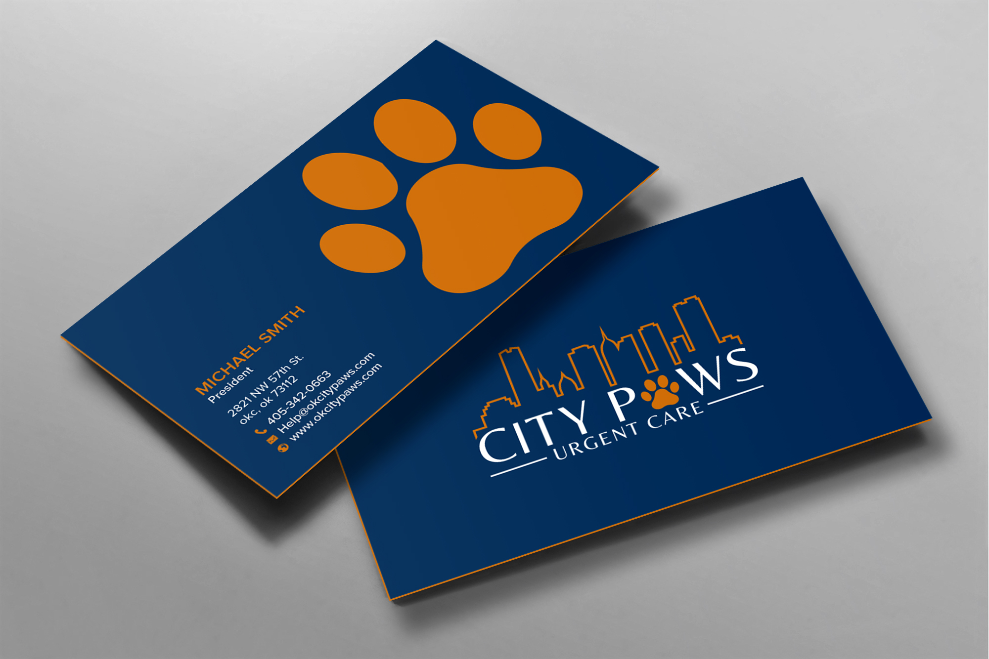 Design de Carte de Visite par chandrayaan.creative pour City Paws Urgent Care  | Design #29308810