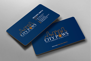Business Card Design by chandrayaan.creative for City Paws Urgent Care  | Design: #29309344