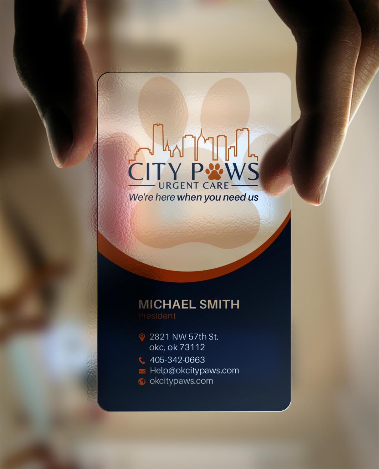 Business Card Design by chandrayaan.creative for City Paws Urgent Care  | Design #29309346