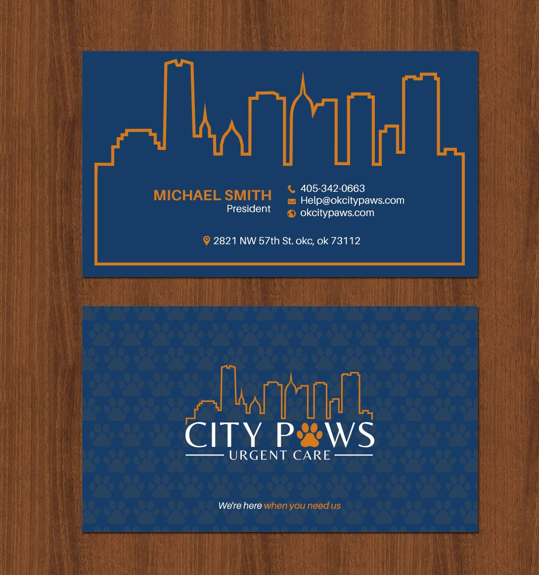 Design de Carte de Visite par chandrayaan.creative pour City Paws Urgent Care  | Design #29309348