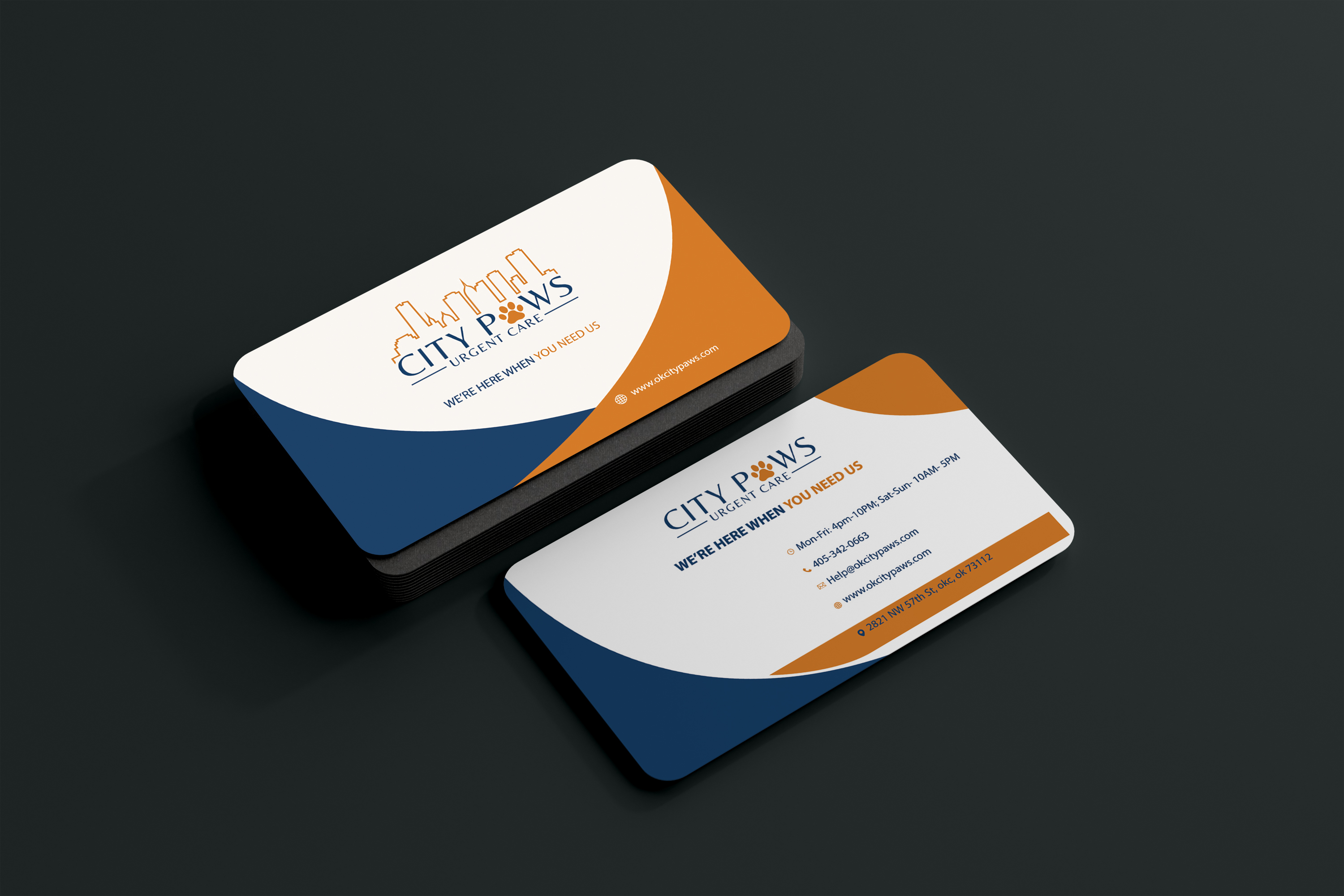 Business Card Design by Razikul Rasel for City Paws Urgent Care  | Design #29314957