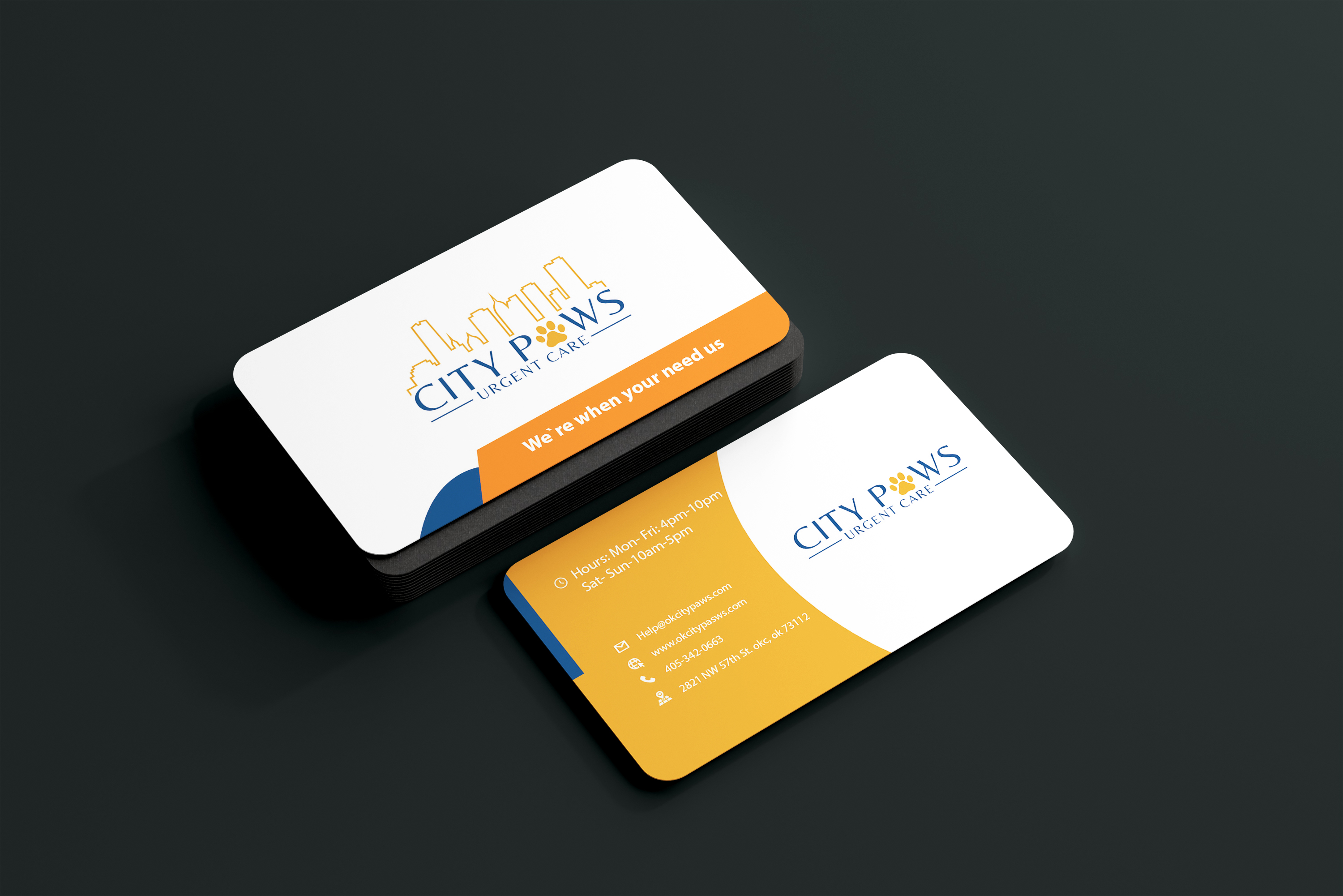 Diseño de Tarjeta de Presentación por Razikul Rasel para City Paws Urgent Care  | Diseño #29316236