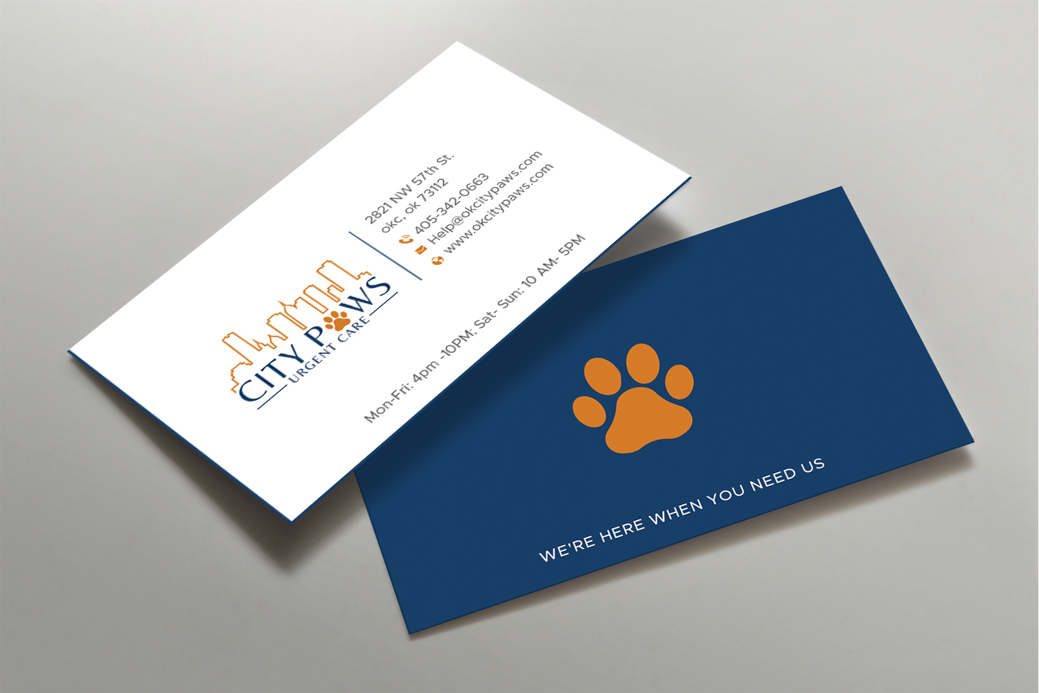 Diseño de Tarjeta de Presentación por DesignShout para City Paws Urgent Care  | Diseño #29308847