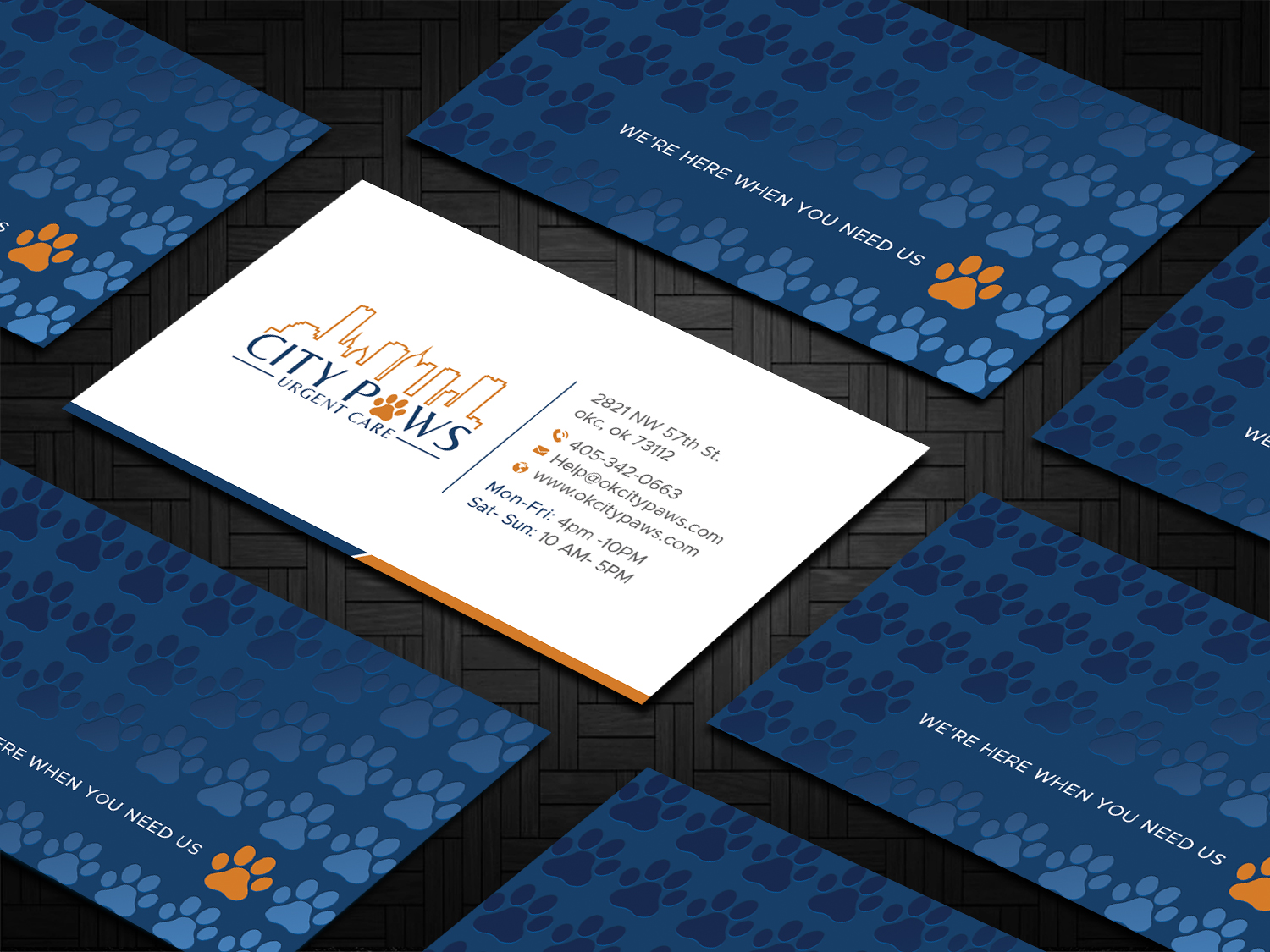 Diseño de Tarjeta de Presentación por DesignShout para City Paws Urgent Care  | Diseño #29309095