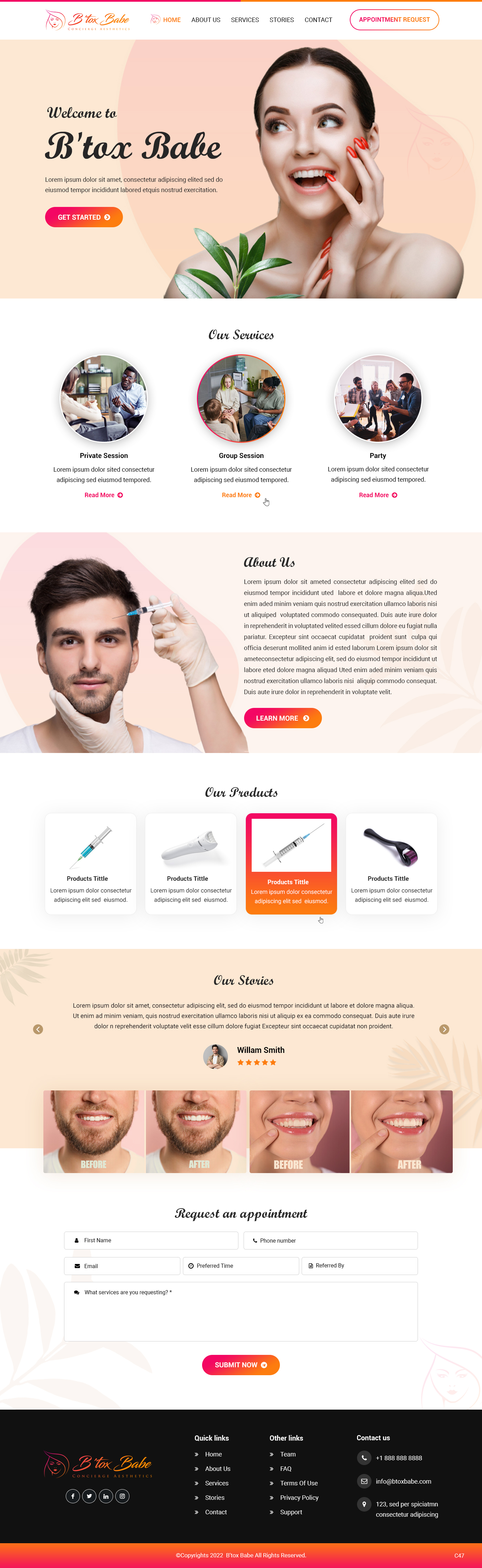 Modern, Upmarket, beauty and aesthetics Web Design for a Company by pb ...