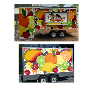 Fruit Slushies, mobile frozen drinks trailer | Grafik-Design von olpattern