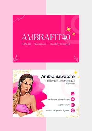 Healthy lifestyle Influencer business card