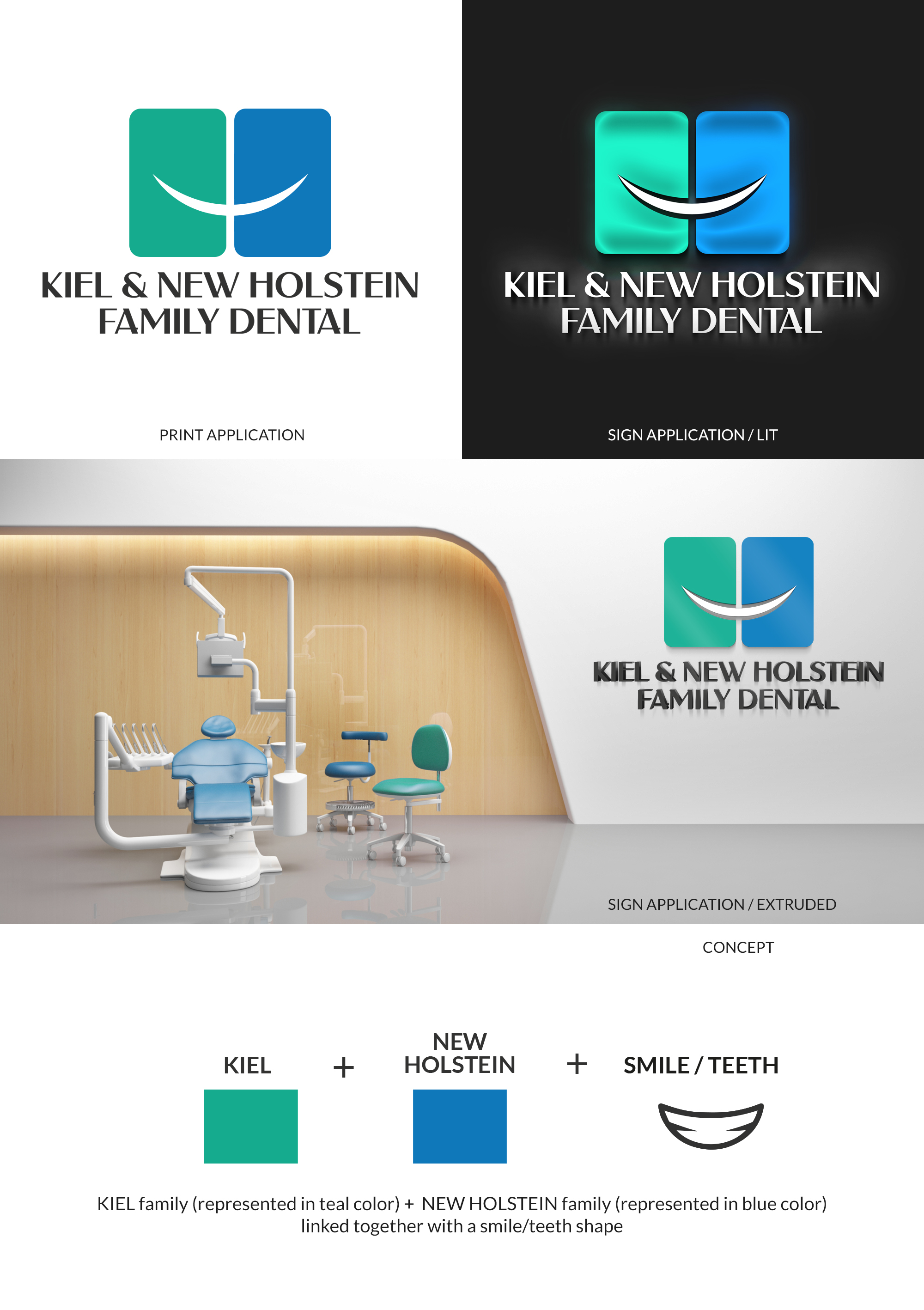 Logo Design by thelogodee for Kiel & New Holstein Family Dental | Design #29319432
