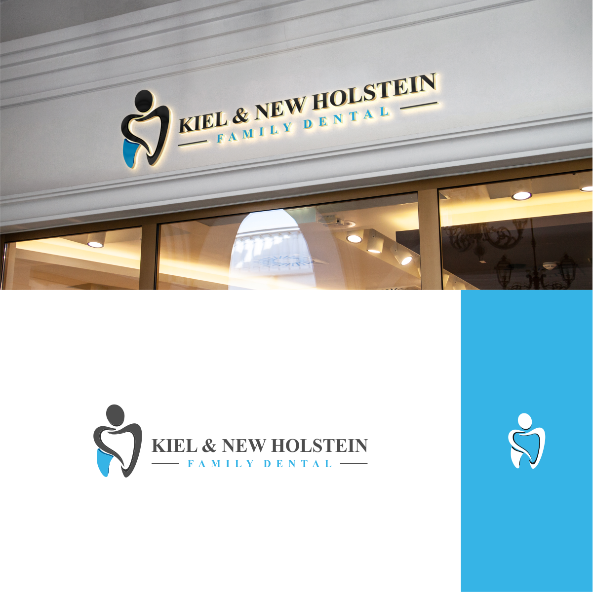 Logo Design by M.Syaiful Huda for Kiel & New Holstein Family Dental | Design #29319439