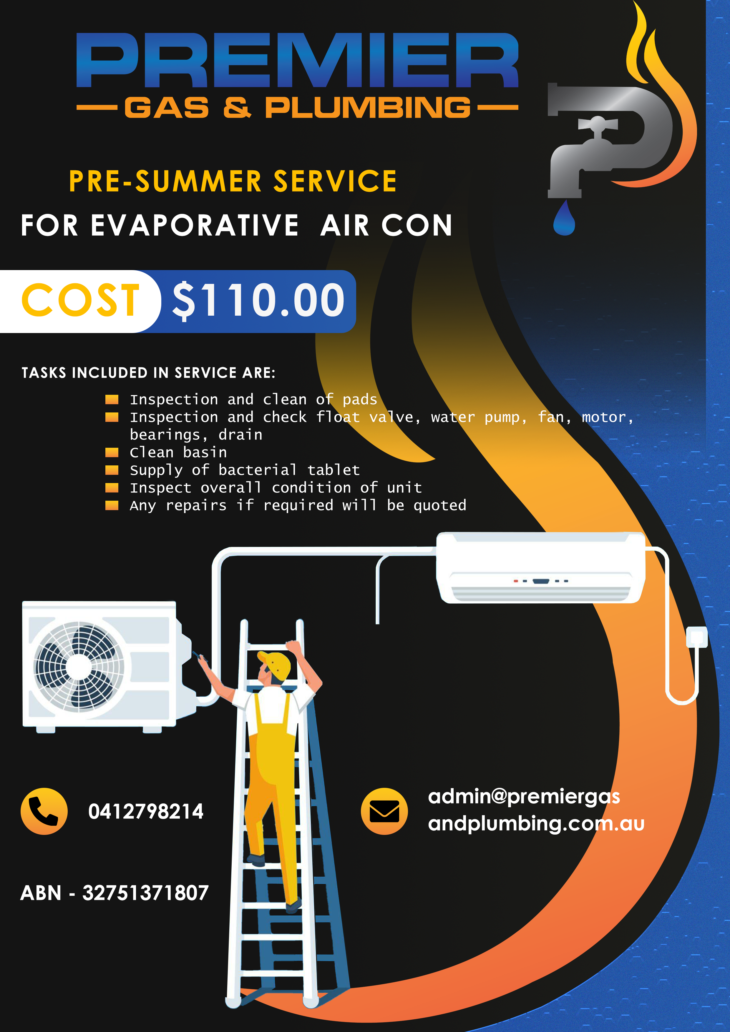Flyer Design by PA L for Premier Gas and Plumbing | Design #29340208