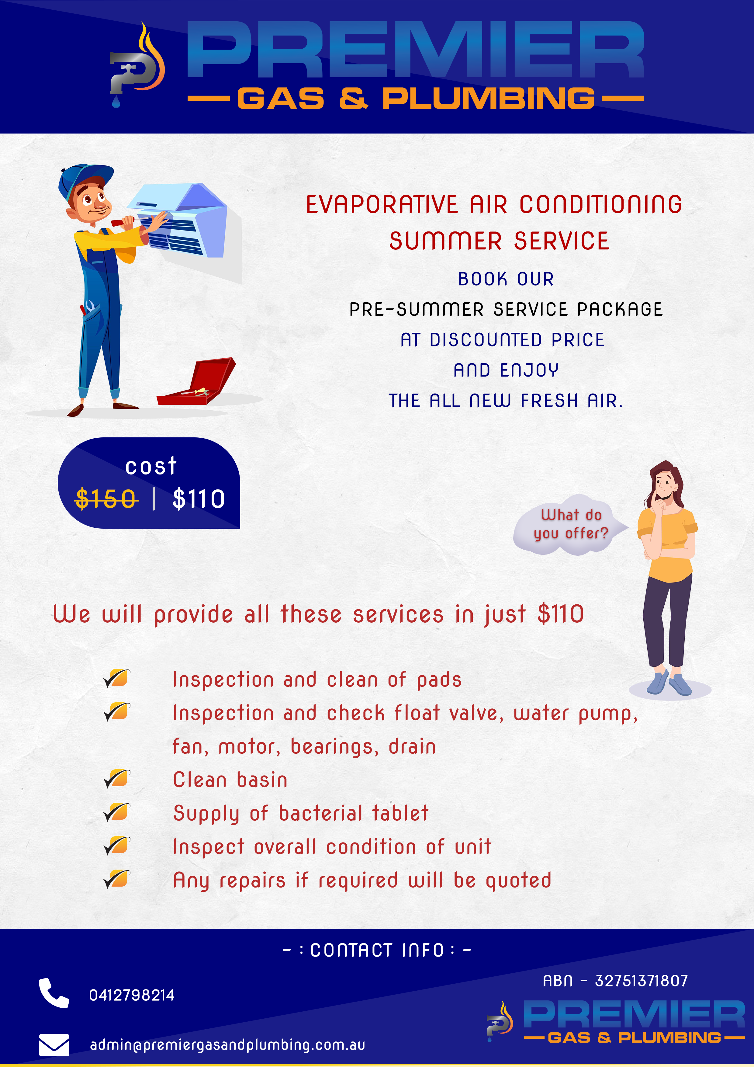 Flyer Design by PA L for Premier Gas and Plumbing | Design #29347294