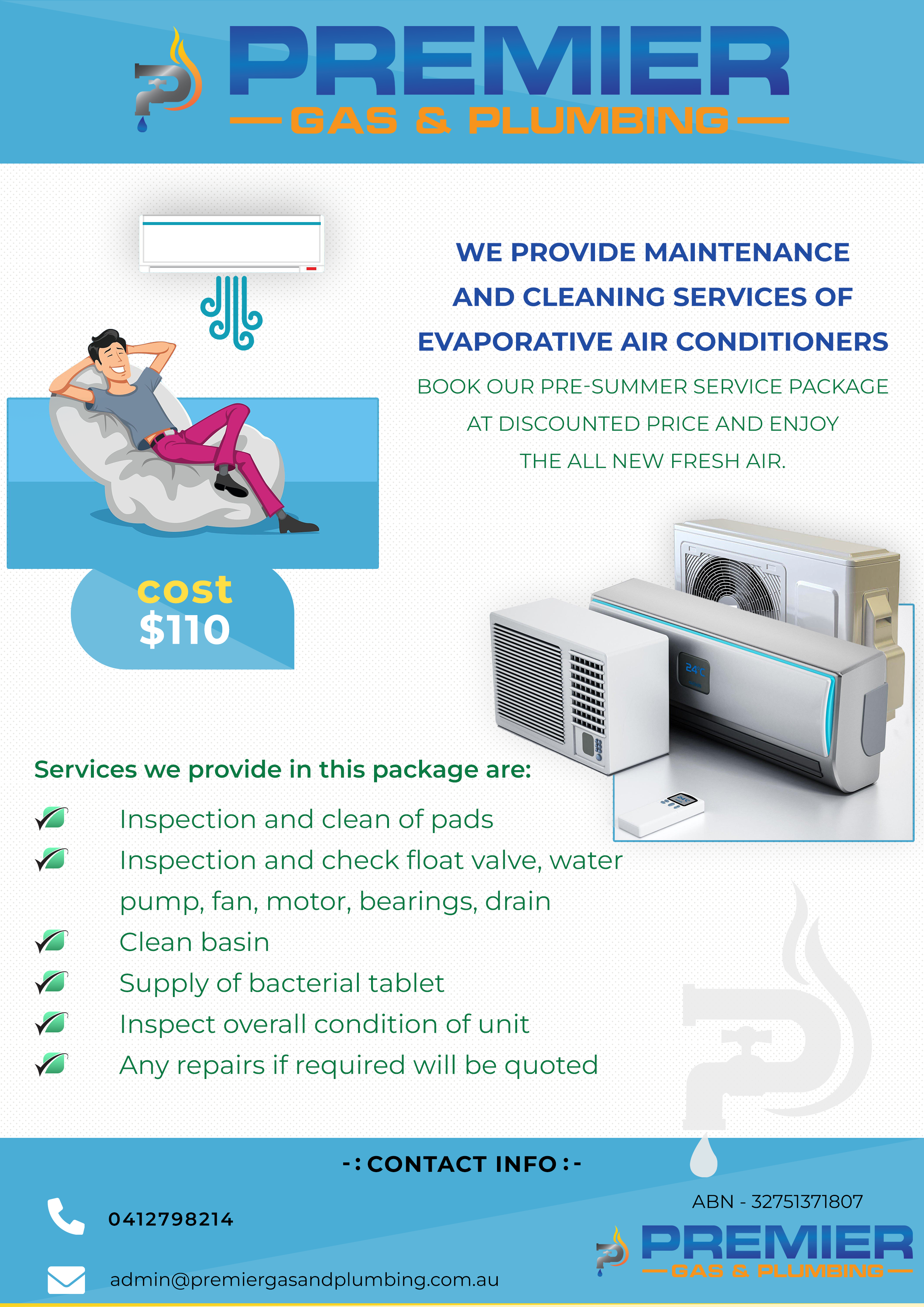 Flyer Design by PA L for Premier Gas and Plumbing | Design #29350184