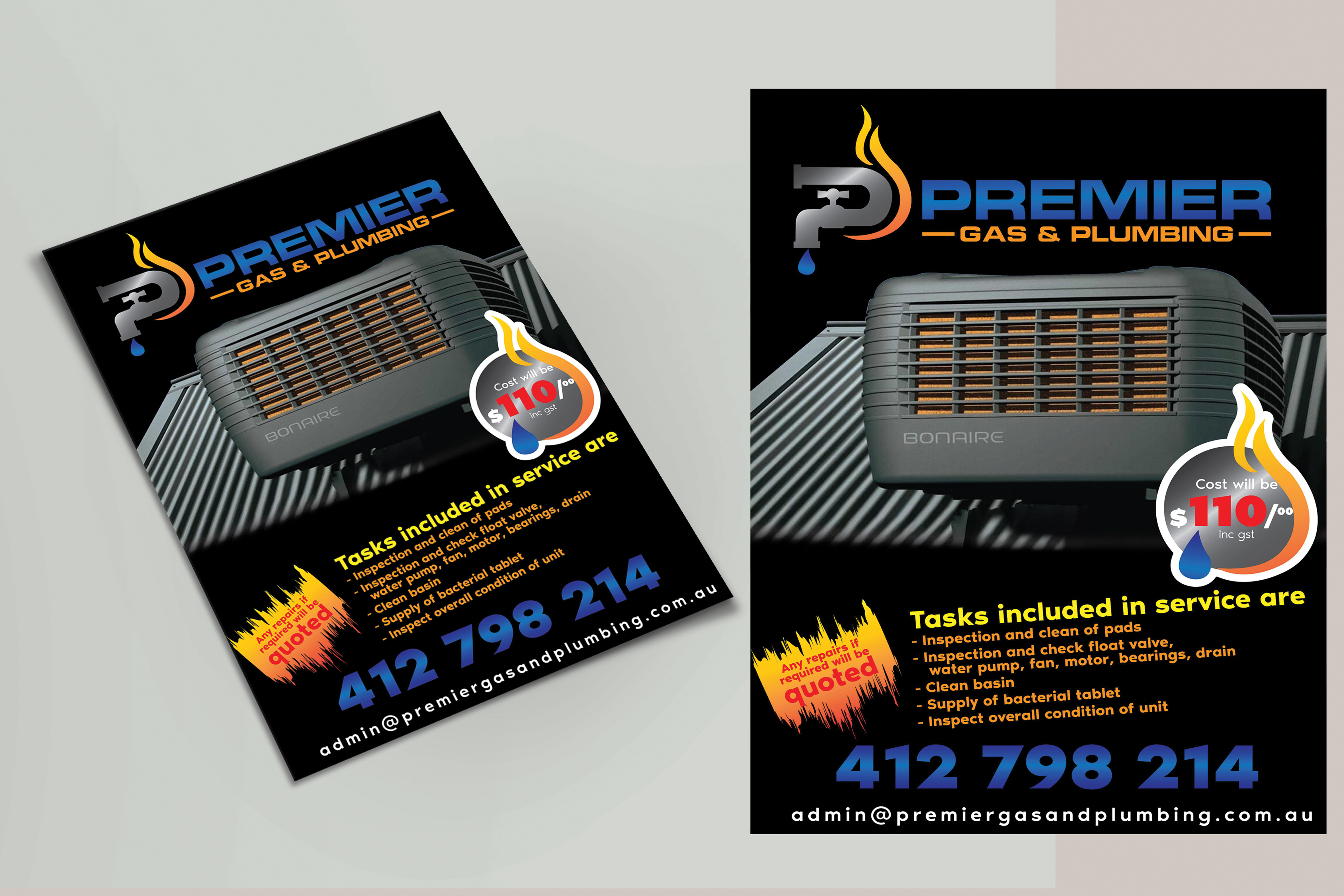 Design de Flyer par Impressive Sol pour Premier Gas and Plumbing | Design #29346361