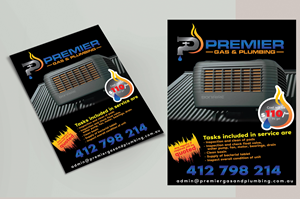 Design de Flyer par Impressive Sol pour Premier Gas and Plumbing | Design #29346361