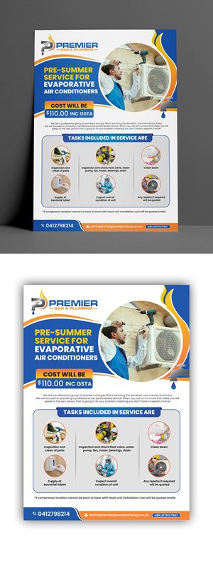Diseño de Flyer por debdesign para Premier Gas and Plumbing | Diseño: #29316690