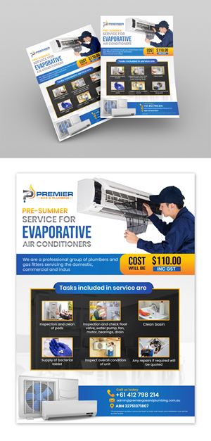 Diseño de Flyer por debdesign para Premier Gas and Plumbing | Diseño: #29323988