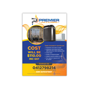 Design de Flyer par pipra pour Premier Gas and Plumbing | Design #29339248