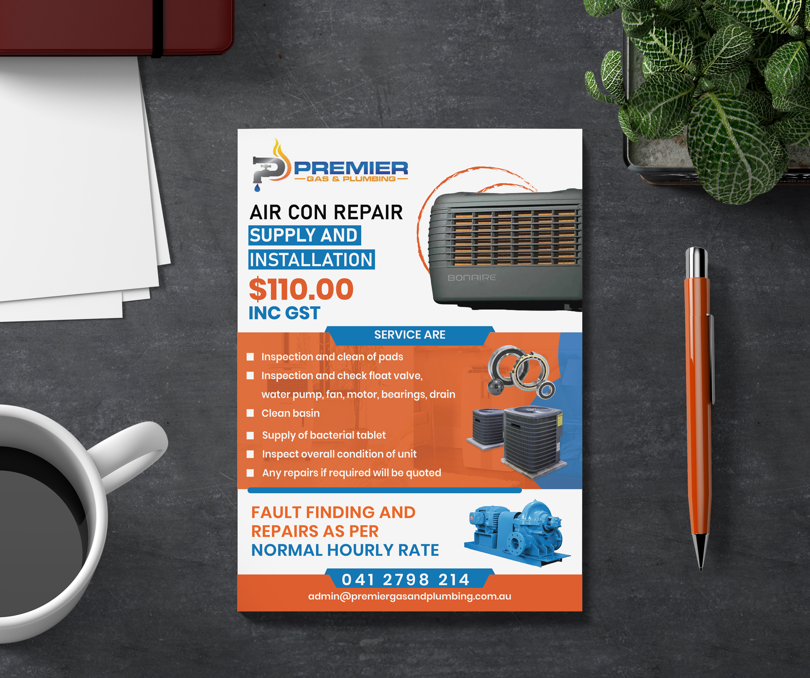 Flyer Design by 3Guys for Premier Gas and Plumbing | Design #29317026