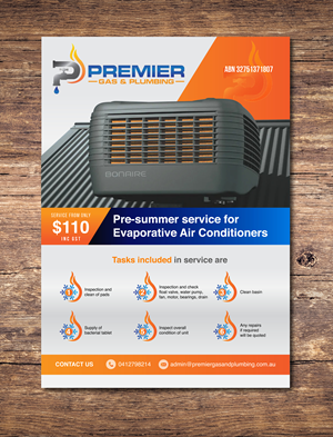 Design de Flyer par saurov pour Premier Gas and Plumbing | Design #29337266