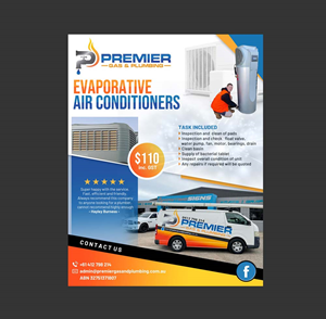 Evaporative Air Conditioning Summer Service | Design de Flyer par DA.