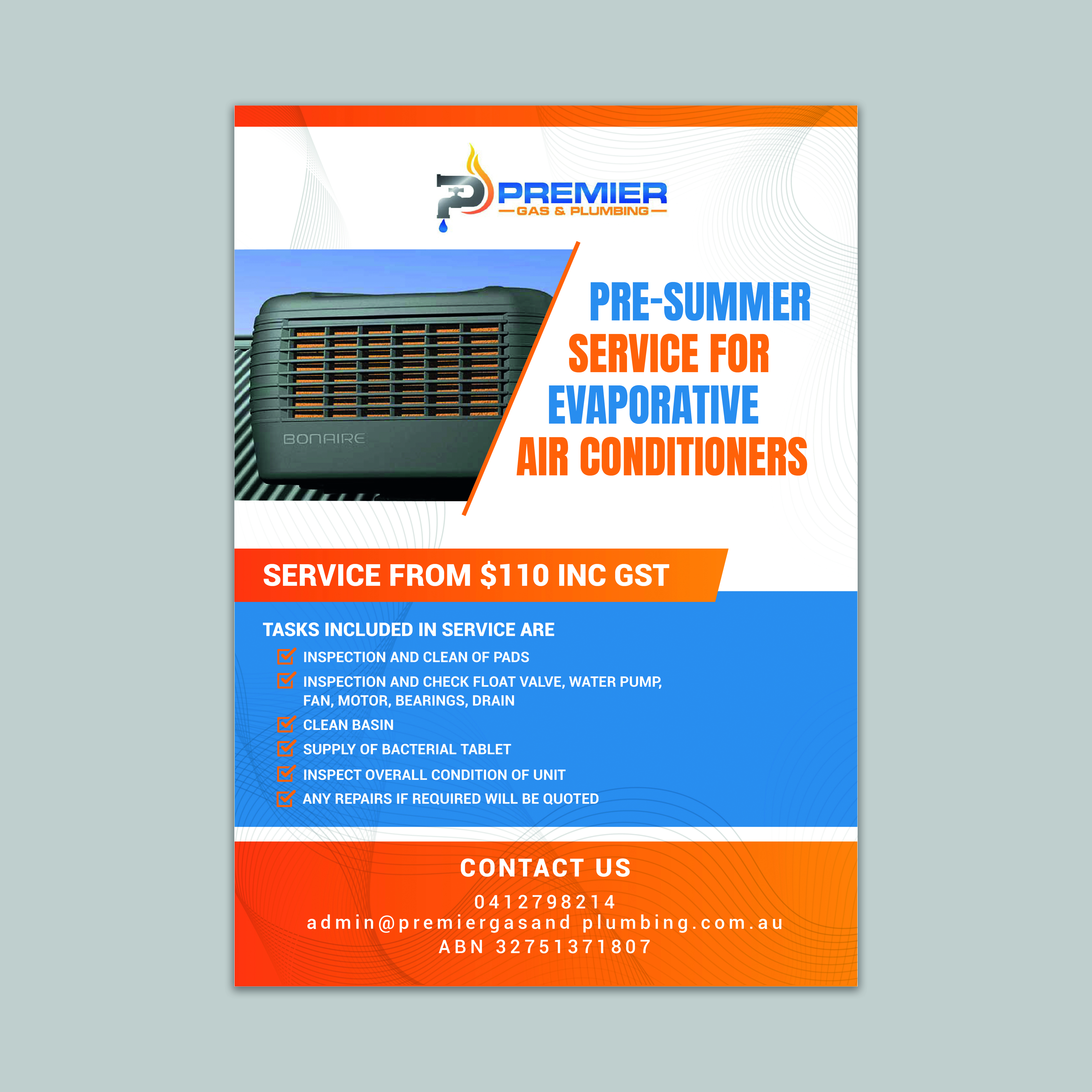 Flyer Design by Inventive Design for Premier Gas and Plumbing | Design #29332280