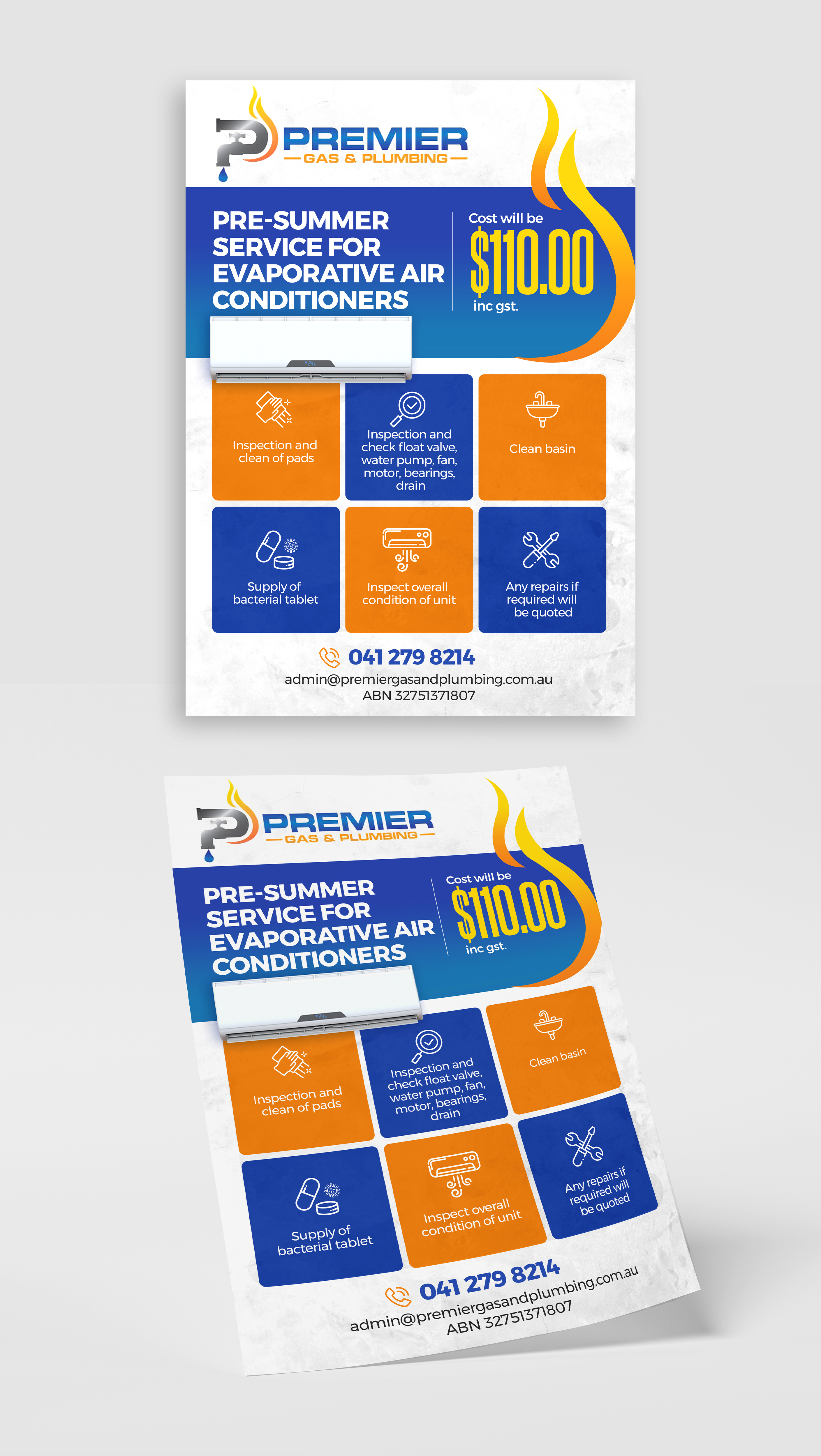 Design de Flyer par Graphic Guy pour Premier Gas and Plumbing | Design #29314622
