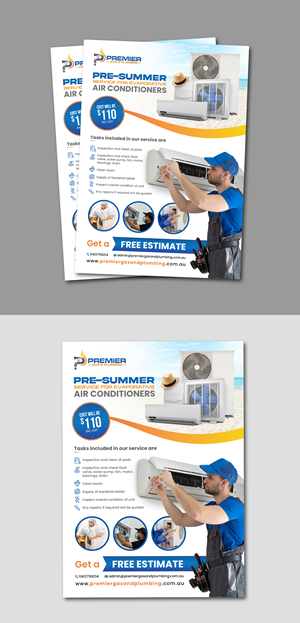 Evaporative Air Conditioning Summer Service | Diseño de Flyer por ZeneFashions