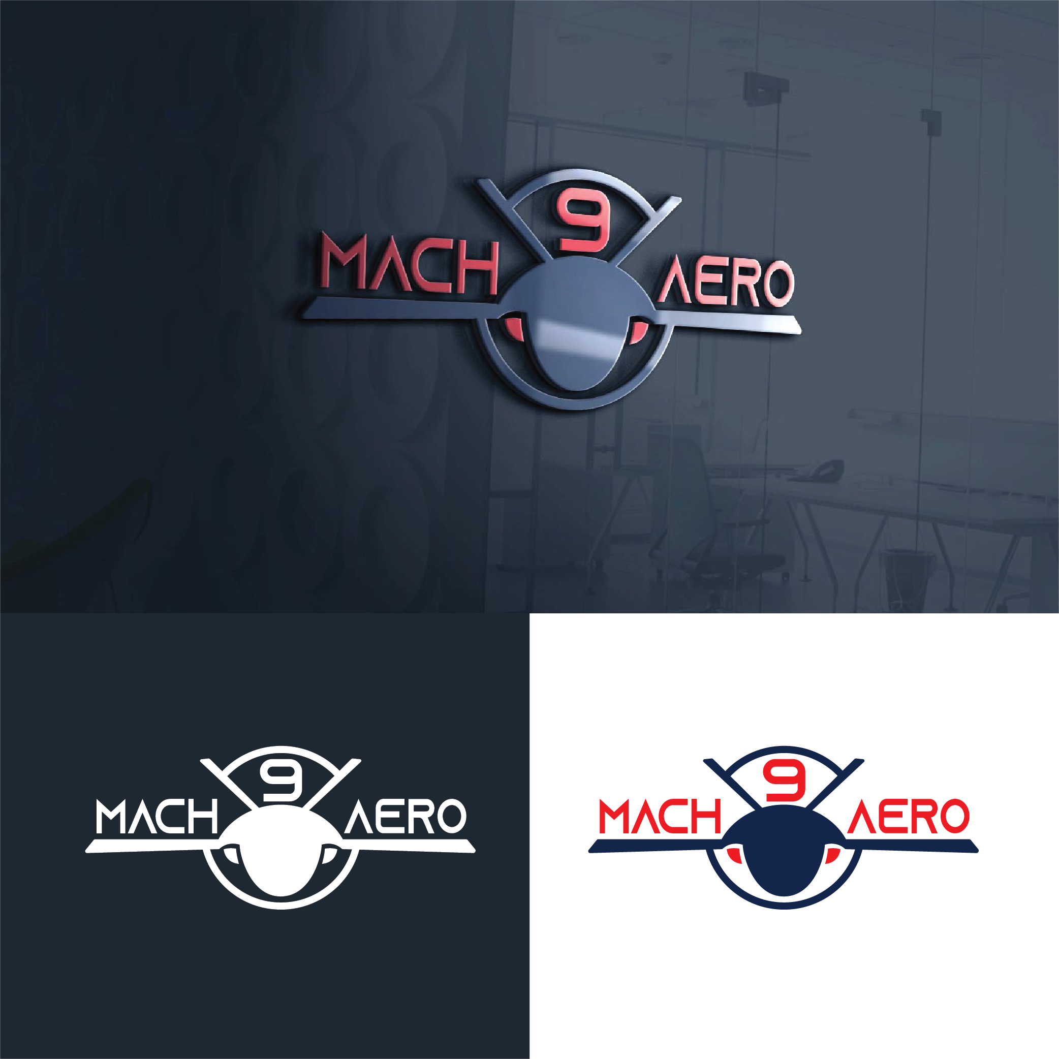 Diseño de Logo por 3Guys para Mach9Aero, LLC | Diseño #29321865