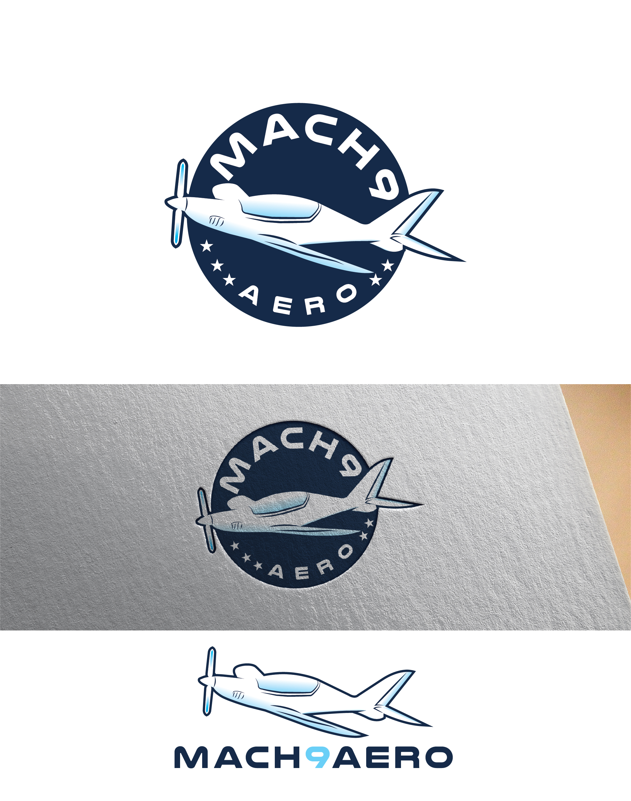 Diseño de Logo por 3Guys para Mach9Aero, LLC | Diseño #29326623