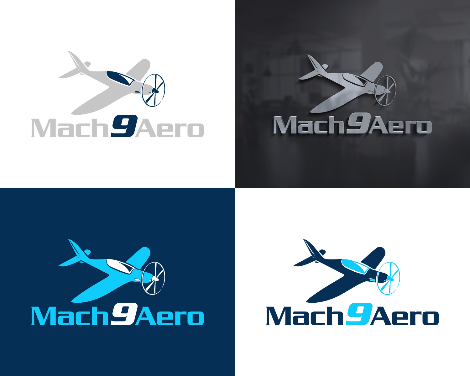 Logo Design by H-H Arts for Mach9Aero, LLC | Design #29320148